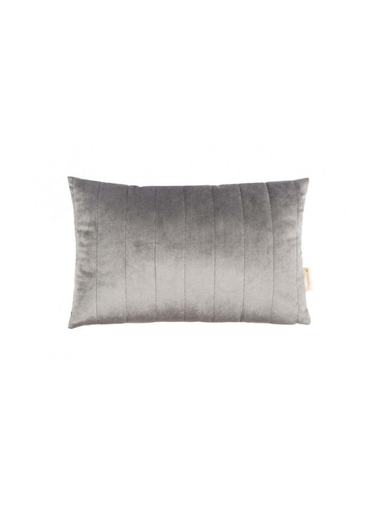 Nobodinoz Μαξιλάρι Καναπέ Akamba από Βελούδο Slate Grey 30x45εκ.