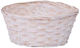 Osterkorb Geflochtener Bambus 20x9cm Weiß