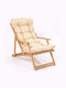 Sezlonguri Lemn cu Alb Material 66x48x110cm