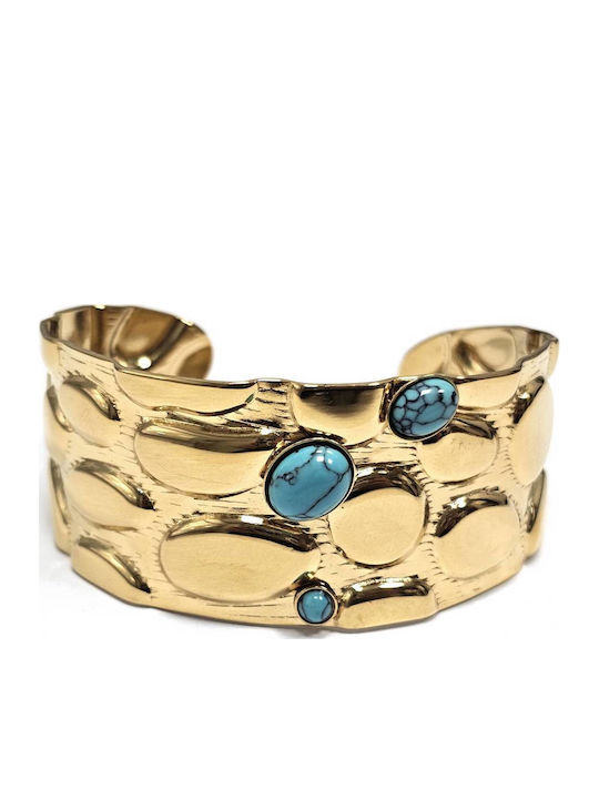 Isay Collection Дамско Гривна Белезници от Стомана Златно