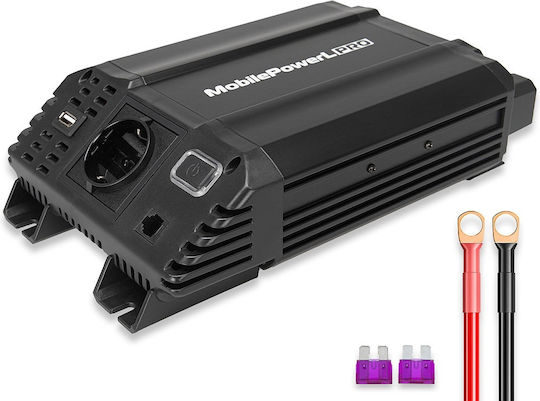 Heyner Invertor Auto 600W pentru Convertirea 12V DC în 230V AC cu 1xUSB