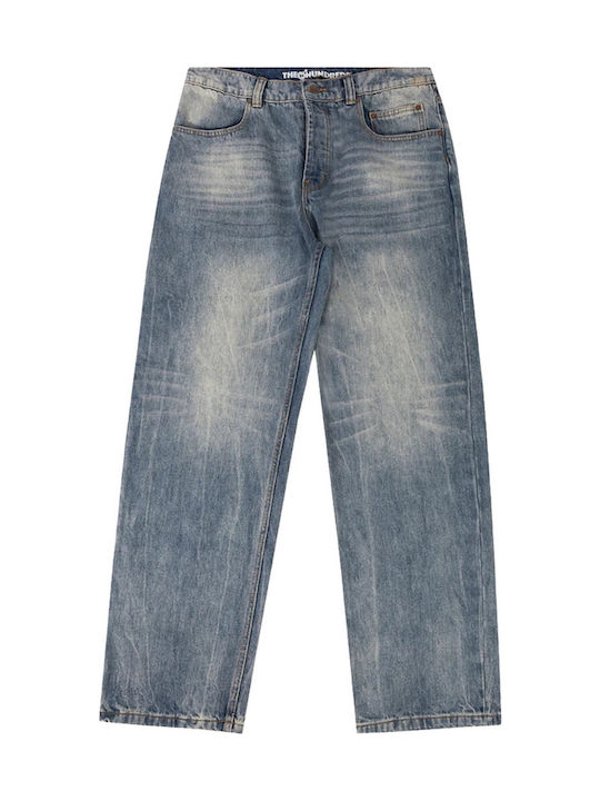 The Hundreds Ανδρικό Παντελόνι Τζιν Baggy Washed Blue