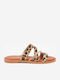 Women's Flat Sandals in Brown Color
