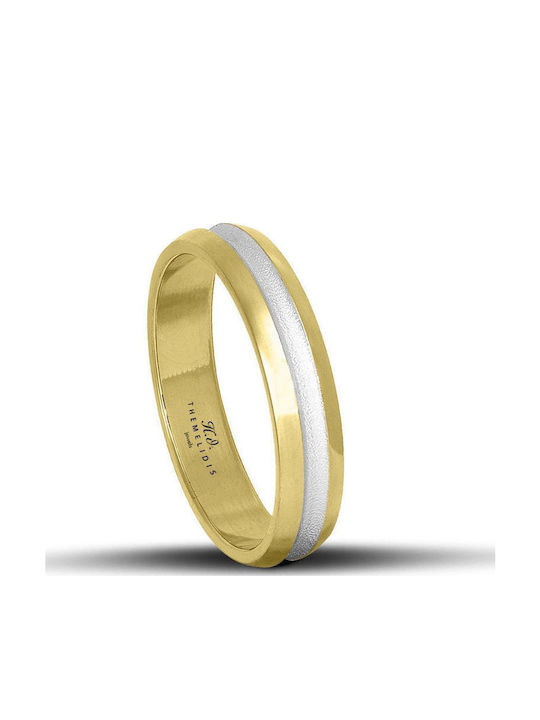 Themelidis Jewels Ehering-Set aus Gelb Gold 14K
