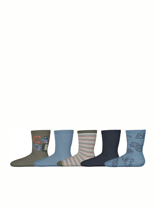 Name It Kids' Socks Blue/Khaki 5 Pairs
