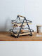 5Five Wooden Kitchen Organizer Rack in Black Colour 22.5x30.5x29cm