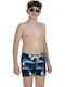 MiandMi Kids Swimwear Swim Shorts Maroon Palms