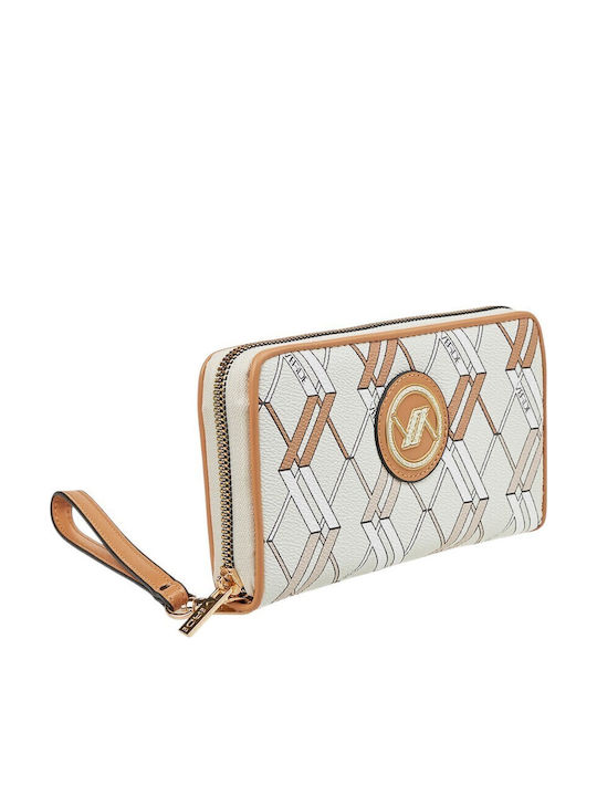 Groß Damen Geldbörse Klassisch Beige