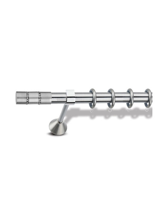 Enis by Domus Metallisch Vorhangstange Serifos Doppel mit Schiene Φ25mm 200cm Metallic