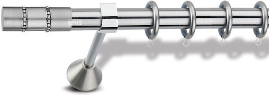 Enis by Domus Metallisch Vorhangstange Serifos Doppel mit Schiene Φ25mm 200cm Metallic