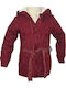 Kids Cardigan Knitted burgundy