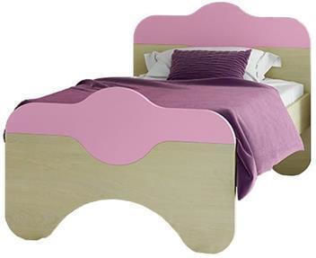 Pat pentru Copii Single Roz pentru Saltea 90x190cm