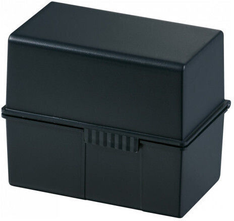 Han Kartenhalter A5 Geschlossen 400 Karten Schwarz 21 x 8,5 x 16,5 cm 975-13