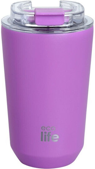 Ecolife Pahar Termos Oțel inoxidabil Fără BPA 360ml Pure Purple