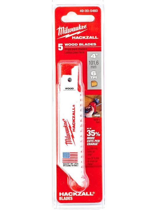 Ножове за трион Milwaukee 49005460 Hackzall 100ммx6 5бр Mw