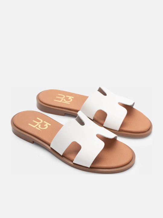 Luigi Women's Flat Sandals in White Color
