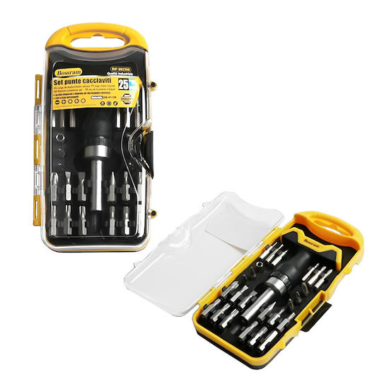 Set de 24 capete de șurubelniță Stea Torx Phillips Drept Allen Șurubelniță Bossram 992306