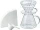 Glass Brewing Kit – Glass Coffee Dripper & Hario V60 Carafe Set 21023 00031570