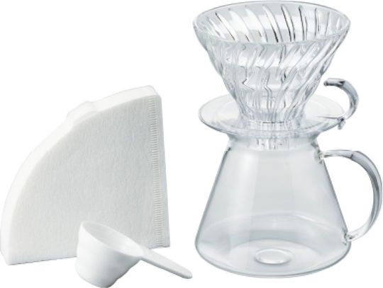 Glass Brewing Kit – Glass Coffee Dripper & Hario V60 Carafe Set 21023 00031570
