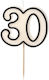 Candle Number 30 Cream Black