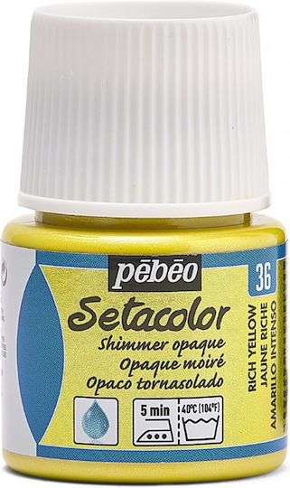 Setacolor Shimmer Opaque Pebeo Богато Жълто 45ml