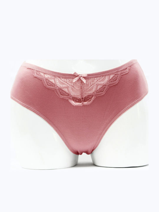 Damen Slip mit Spitze Salmon