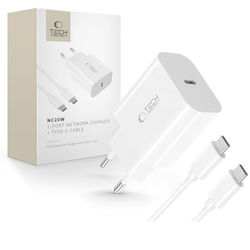 Tech-Protect NC20W 20W с Кабел USB-C - USB-C