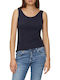 Red Label Women's Blouse Cotton Sleeveless Blue