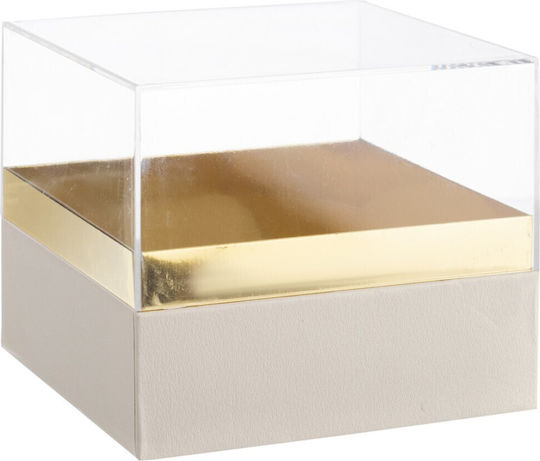 Nuova Vita Hârtie Cutie pentru Cadou Auriu 12x10x12cm.