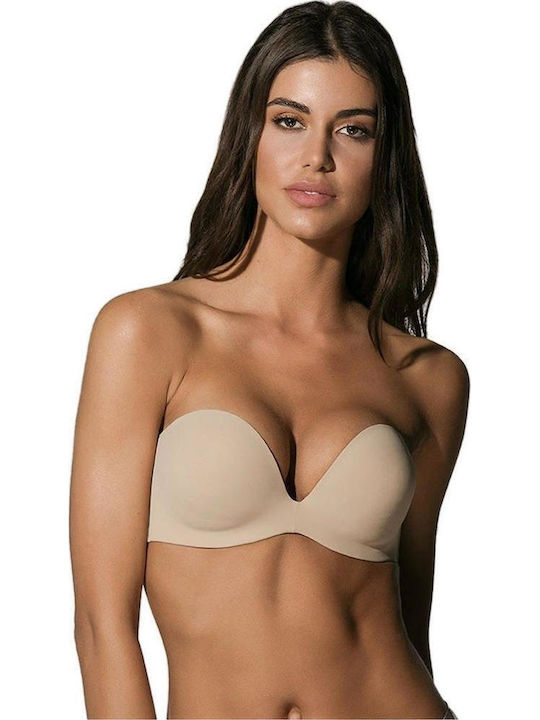Luna Secret Sense Μπεζ Strapless Σουτιέν