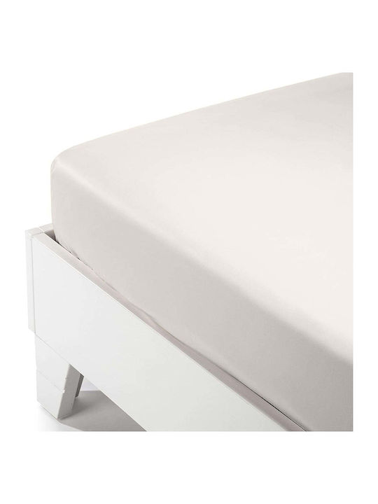 White Fabric Sheet Super-Double with Elastic 16...