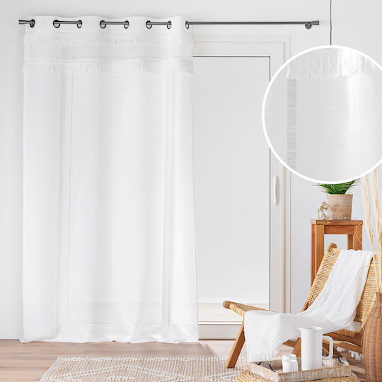 Curtain with Grommets L-c Frangina White 140x240cm