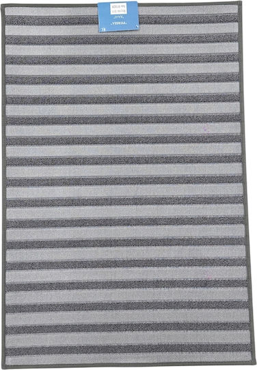 My Home Luxury Rectangular Kitchen Mat with Anti-slip Underlay Dark Grey 50x80εκ.