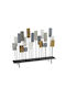 Tabletop Decorative Metal Gold-White 54x9xh43cm Geometric Artistic Espiel Icy208 00031413
