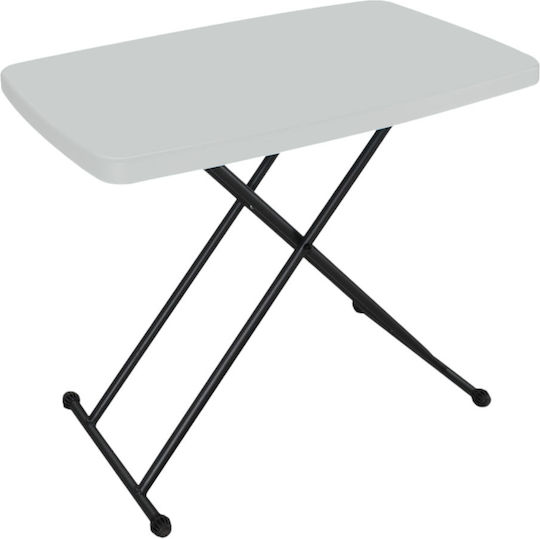 Auxiliary Outdoor Foldable Plastic Table White 76x49x74cm