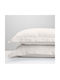 White Fabric Savoy Kissenbezug-Set Ecru 50x70cm.