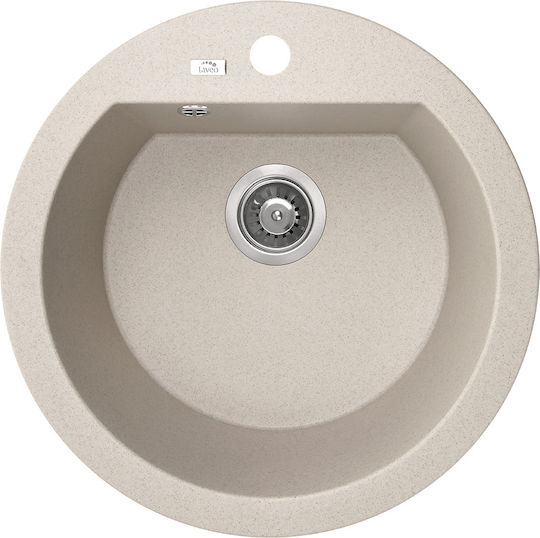 Laveo Dafne SBD 480T Drop-In Spüle aus Verbundgranulat B51xT51cm Beige