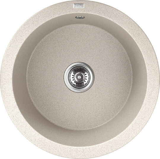 Laveo Dafne SBD 488Y Drop-In Мивка от Синтетичен Гранит Ш51xД51см Бежов