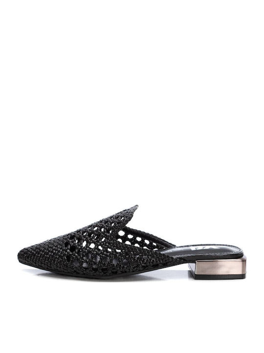 Flach Mules in Schwarz Farbe