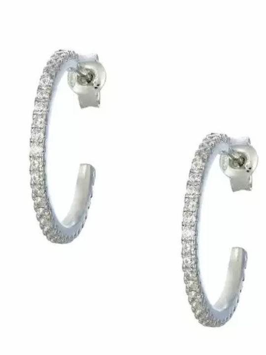Kloxx Earrings Hoops made of Silver with Stones