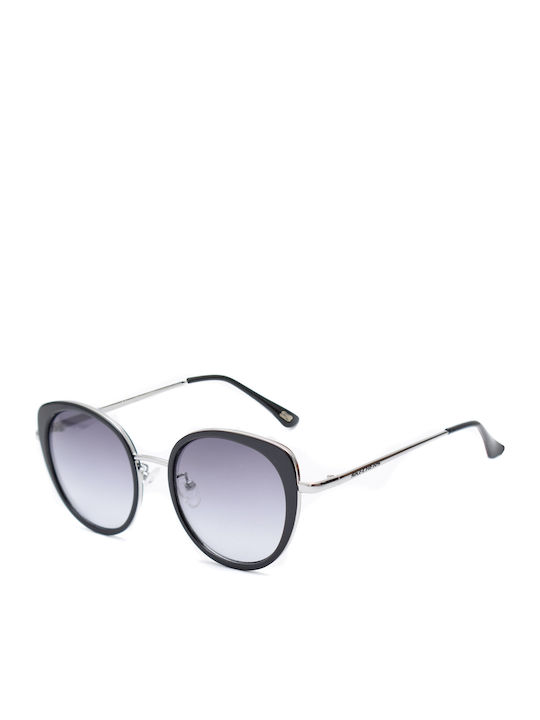 Skechers Damen Sonnenbrille mit Schwarz Gestell und Gray Verlaufsfarbe Linse