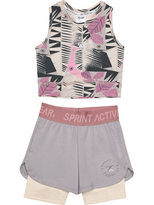 Kids' Set with Shorts Summer 2pcs Ecru