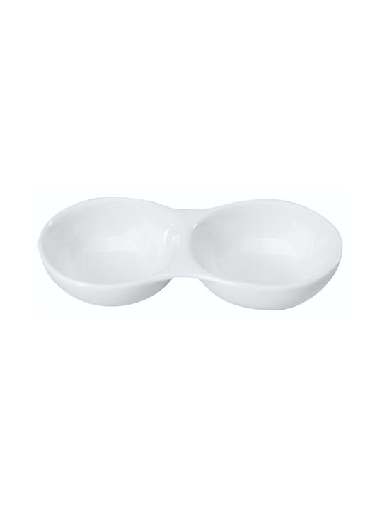 Double Round Porcelain Dip Bowl White 14x7xh3cm Gtsa 63-1201 00003709