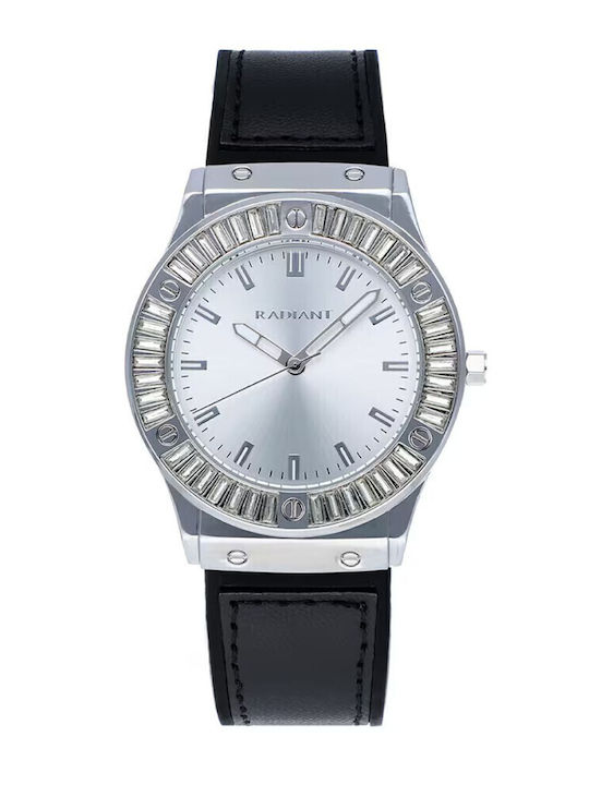 Radiant Women's Watch with Black Leather Strap
