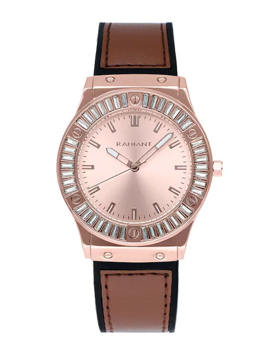 Radiant Women's Watch with Brown Leather Strap