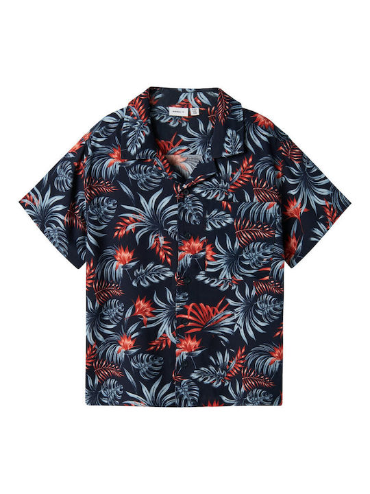 Name It Kids Floral Shirt Long Sleeve Blue