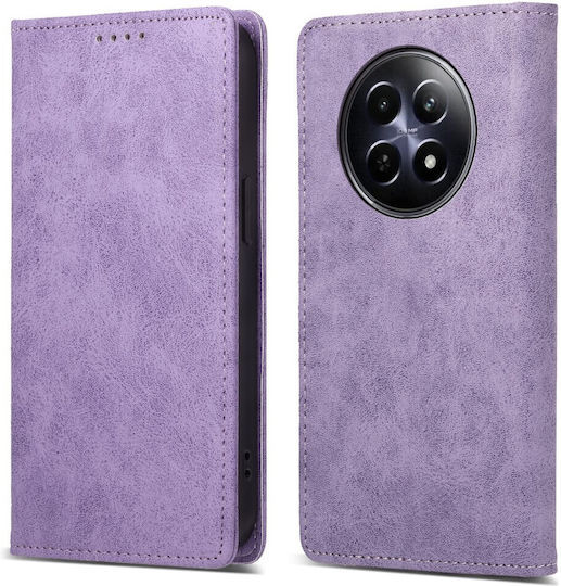 Dierfeng Book Synthetic Leather / Silicone Purple (Realme 12x)