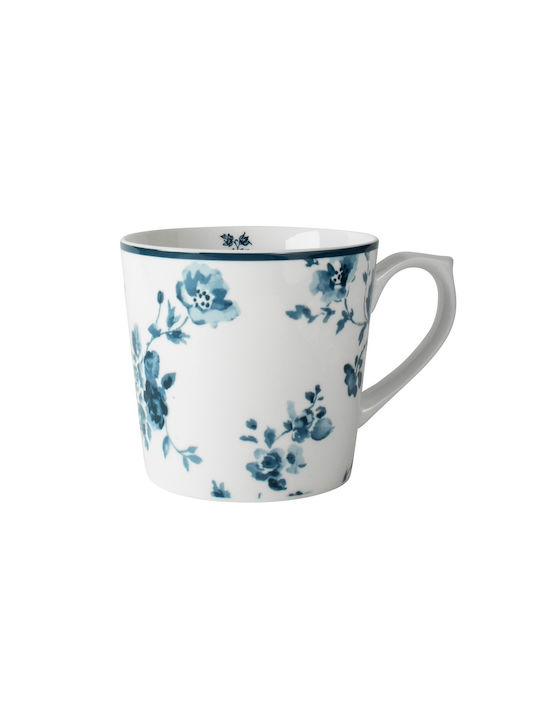 Porcelain Mug XL 540ml White – Blue China Rose Blueprint Laura Ashley La183196 00043539