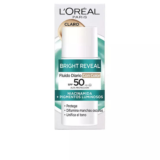 L'Oreal Paris Bright Reveal Sunscreen Lotion Face SPF50 with Color Clear 50ml