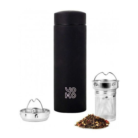 Yoko Bottle Thermos Stainless Steel 350ml Black Yoko